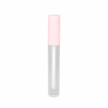 P175 4ml low  MOQ in stock ready to ship pink white pink  silver empty plastic lip gloss tube with applicator